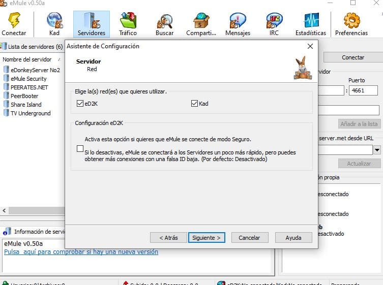 configurando emule servidores